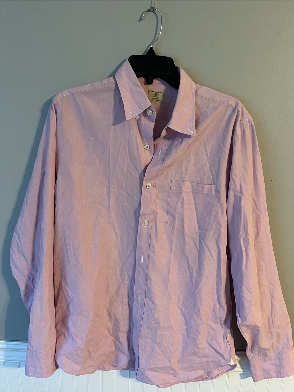 J. Crew Men's Pink Button-Down Dress Shirt